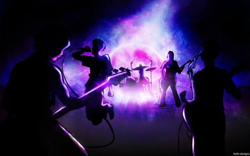 performance group, enjoyment, performance, input device, dark, arts culture and entertainment, purple, night, string instrument, guitar, music, rock music