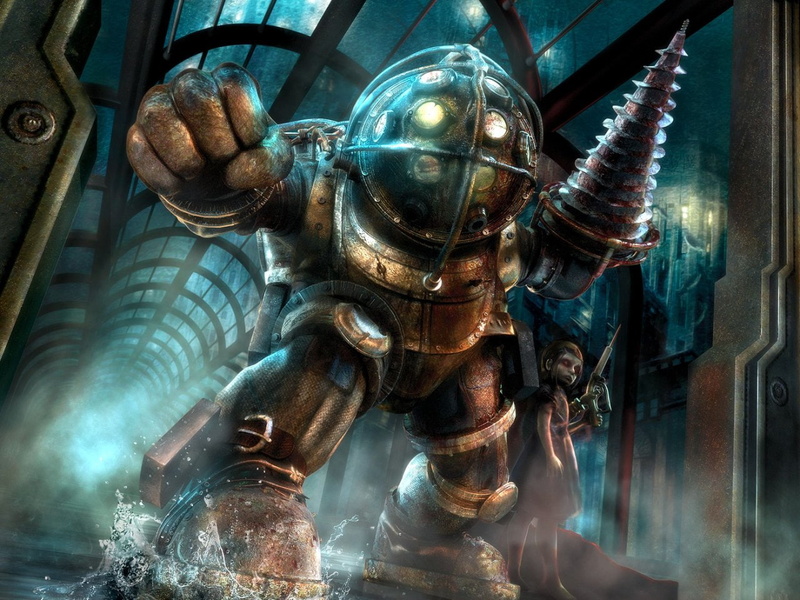 video, girl, bioshock, iron, video games, 720P, games, gun, fighters, weapon