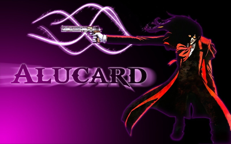 720P, anime, brunettes, vampires, alucard, hellsing, weapons, hd, Guns, art, manga, glasses