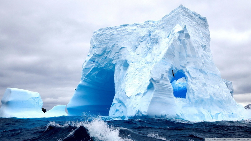 sea, water, beauty in nature, day, no people, power in nature, winter, glacier, 1080P, environment, snow, frozen, iceberg - ice formation, sky, ice, landscape