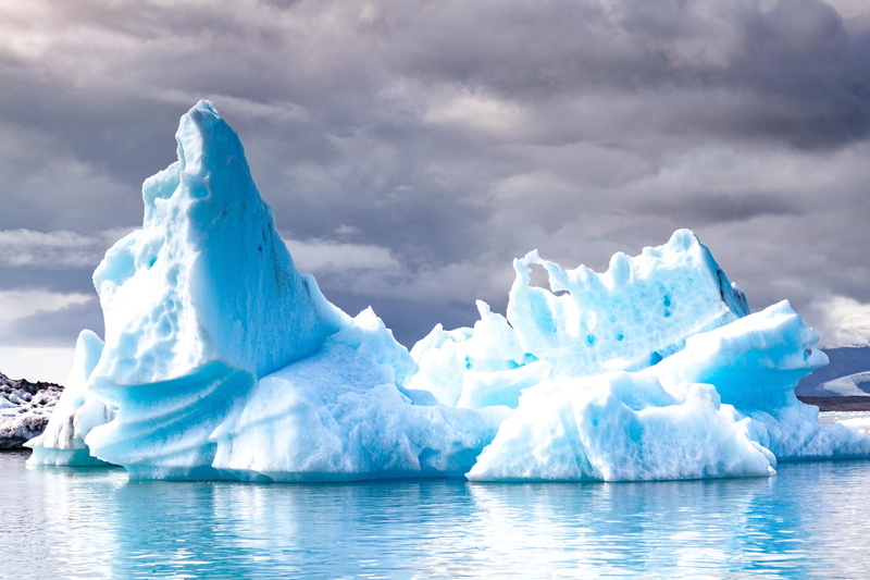 tranquil scene, iceberg - ice formation, 4K, scenics - nature, iceland, sea, snow, tranquility, turquoise colored, sky, landscape, frozen, lagoon, cold temperature