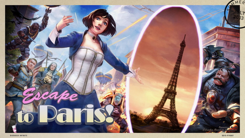 Elizabeth (BioShock), one person, male likeness, three quarter length, female likeness, creativity, hairstyle, 1080P, beautiful woman, statue, representation