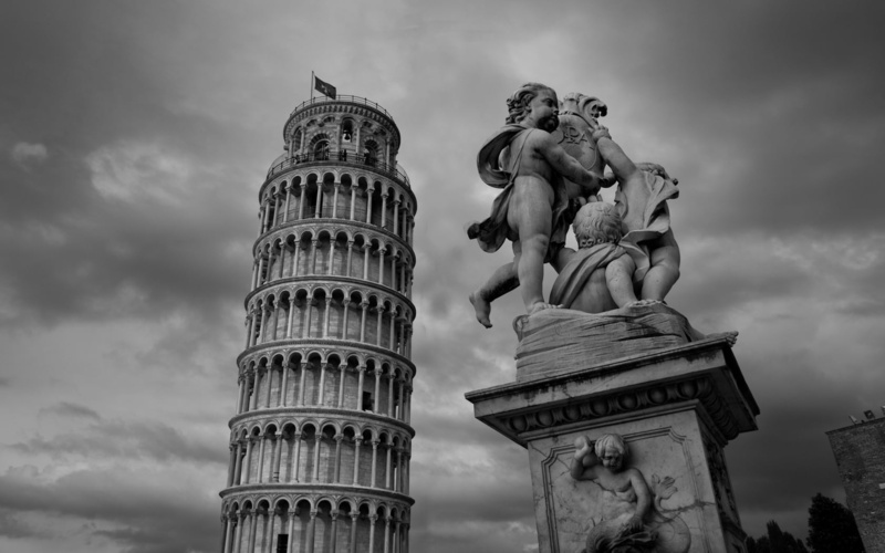 sculpture, statue, art and craft, pisa, representation, human representation, the past, male likeness, travel, World, low angle view, no people, day, building exterior