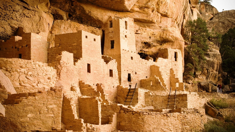 ancient history, history, travel destinations, architecture, day, 4K, travel, rock, national park, mesa verde national park, building exterior, solid