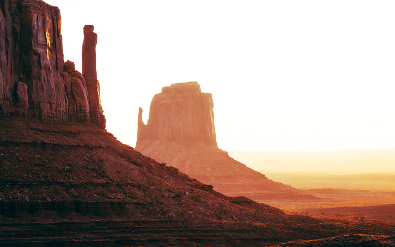 monument Valley, no People, stone - Object, majestic, navajo Reservation, wilderness Area, travel, national Park, arizona, red Rocks, epic, warm, wild West