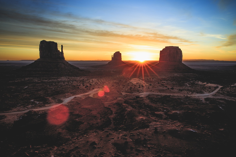 wild West, cloud - sky, utah, 5K, nature, mesa, tranquil scene, environment, sun, sunset, Monument Valley, sky, scenics - nature, land, rock - Object