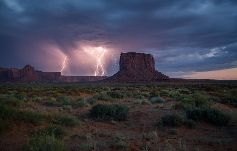 Monument Valley, Rock, Cloud, Nature, 1080P, Desert, Utah, Lightning, Earth, USA