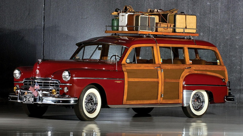 wagon, woody, vintage, antique, cars, 1949, dodge, 1080P, station, classic, coronet