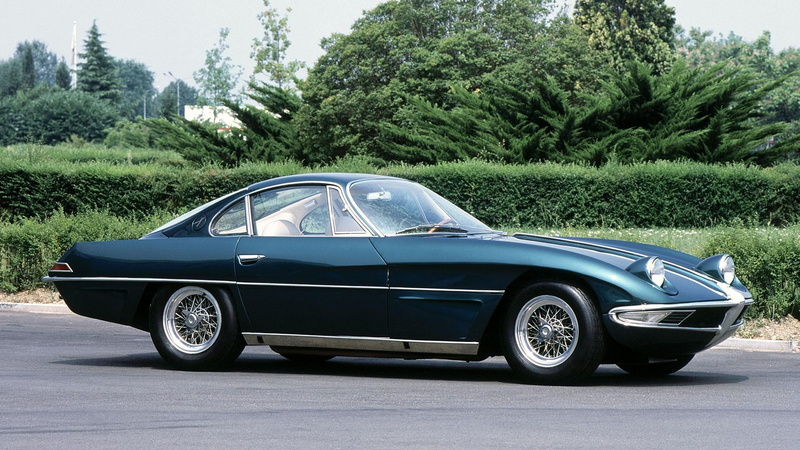 muscle, car, classic, antique, cars, lamborghini, lambo, black, vintage, 1963, 1080P, gtv
