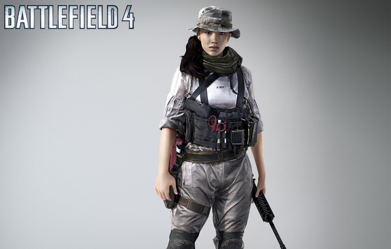 three quarter length, standing, men, women, caucasian Ethnicity, battlefield 4, people, adult, work Helmet, hanna, gray, portrait, military, 1080P, war