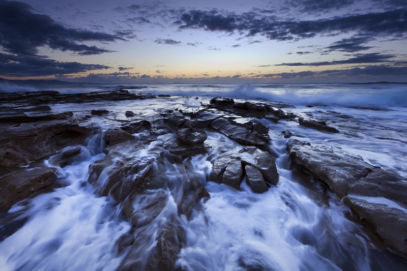 New South Wales, Beach, scenics, Shoreline, sunrise, Sea, Rocks, Canon, time lapse photography, Cascade, Australian Coastline, cloud - Sky, Canon EOS, 4K