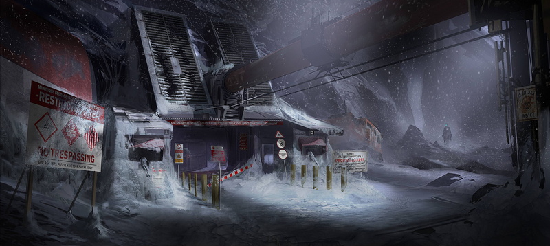 illustration, Armor, John Carver, Dead Space, 4K, Posts, Dead Space 3, Electronic Arts, The building, Art, Support, Isaac Clarke, tunnel, Mountain, The situation