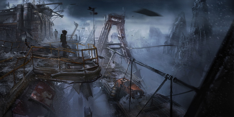 The building, Art, reflection, Dead Space, transportation, The situation, architecture, nautical vessel, Electronic Arts, Snow, Dead Space 3, brown, Visceral Games