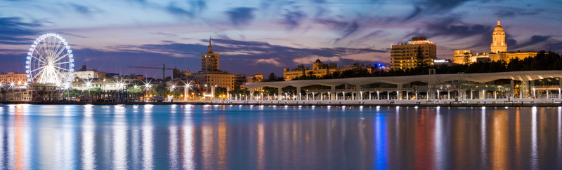 city, waterfront, lights, reflection, landmark, illuminated, river, sky, building, panoramic, skyline, no people, 8K, photography, architecture, panorama