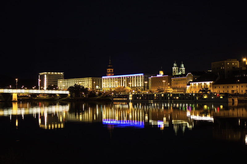 lights, panorama, clear sky, nightlife, reflection, At Night, night photography, Lights, bridge, no people, night image, night, city lights, 5K, City