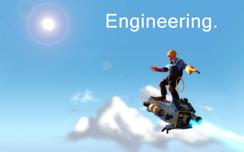 nature, 1080P, communication, copy space, full length, engineering, business, males, adult, occupation, sign, standing, sky, blue, sport, Team Fortress 2