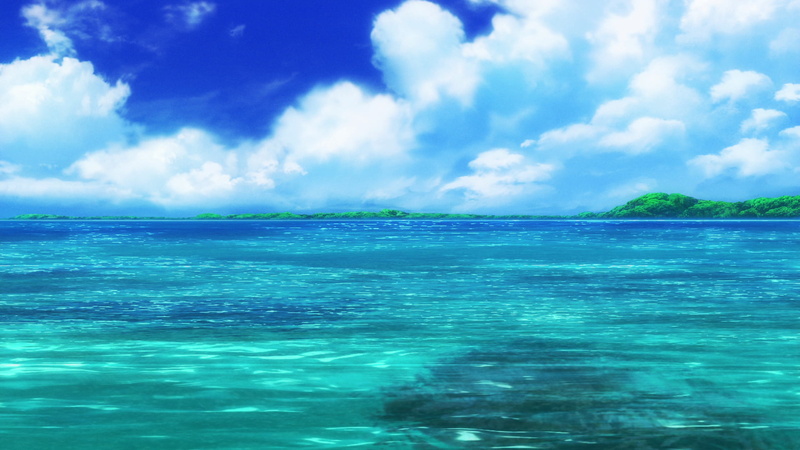 1080P, sea, Non Non Biyori, nature