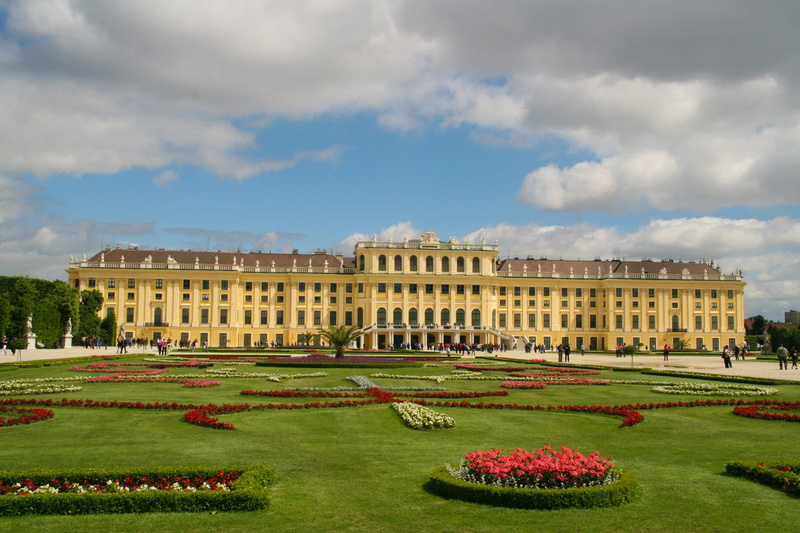 government, flowering plant, flowerbed, mansion, nature, schönbrunn, castle park, grass, austria, vienna, palace, architecture, outdoors, facade, building exterior