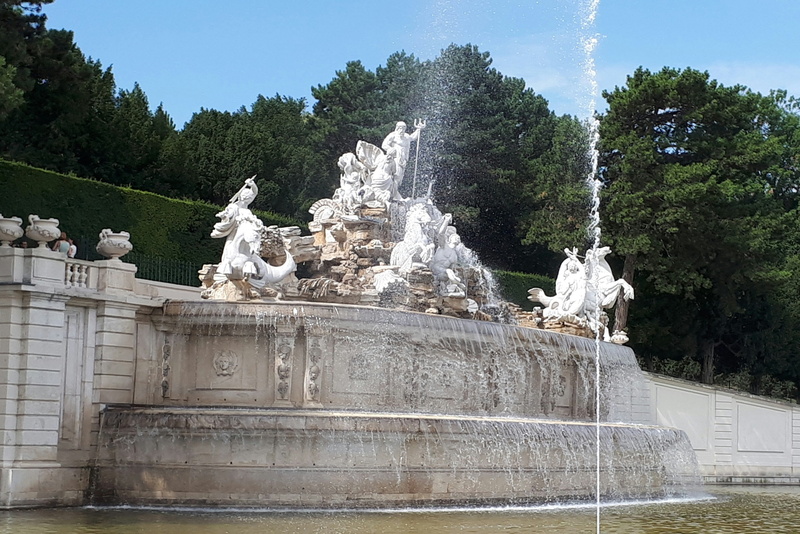 architecture, representation, schönbrunn, plant, tree, historically, flowing water, history, day, creativity, sculpture, architectural column, 2K, places of interest