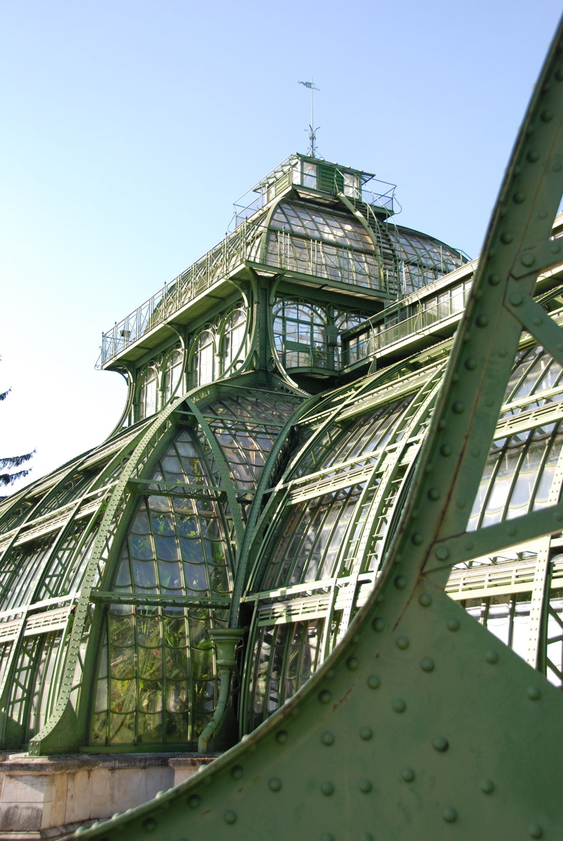no people, palm house, places of interest, blue, building exterior, built structure, 4K, day, bridge - man made structure, castle park, travel destinations