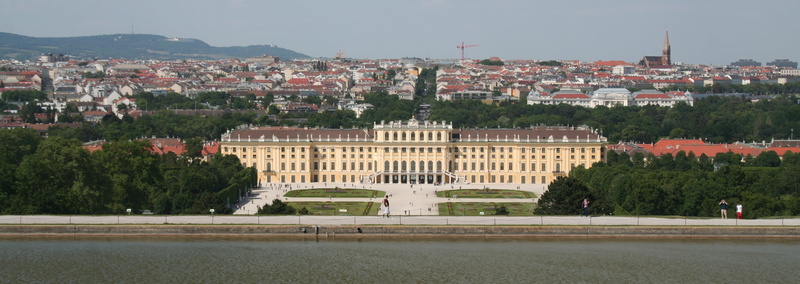 tourists, town, no people, house, building, 2K, tree, view, history, cityscape, travel destinations, building exterior, nature, outdoors, vienna, schönbrunn