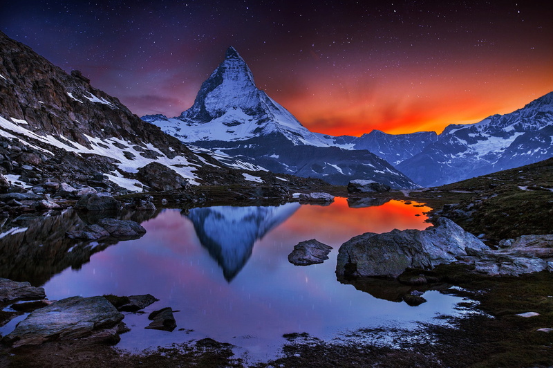mountain, 1080P, photo, hd, snowy, amazing, nature, Matterhorn