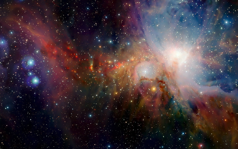 space, space art, nebula, stars, 1080P, digital art, neon, lights, Horsehead Nebula