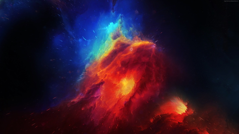 night, horsehead, power in nature, abstract, beauty in nature, hd, outdoors, geology, k, flowing, exploding, nebula, red, multi colored, sky, volcano, mystery