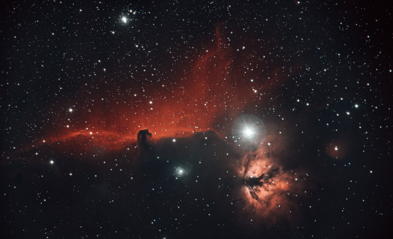 illuminated, night, dark, Horsehead, galaxy, nature, outdoors, constellation, scenics - nature, mystery, milky way, beauty in nature, 5K, astronomy