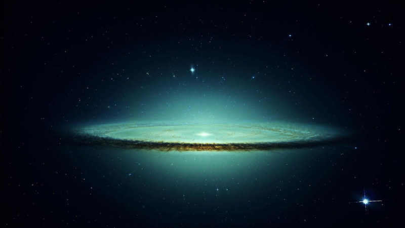 digital art, space art, Sombrero Galaxy, galaxy, space, 720P