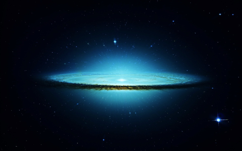 stars, 4K, Sombrero Galaxy, space, galaxy