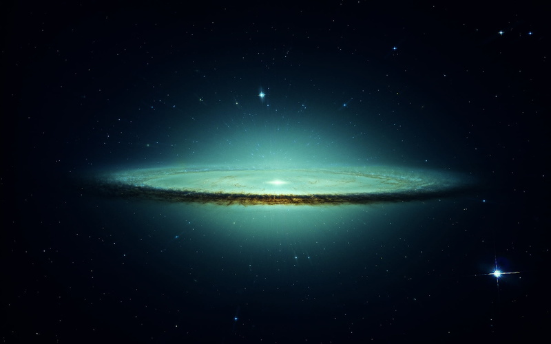 scenics - nature, tranquil scene, planet - space, tranquility, stars, star - space, 1080P, sombrero, galaxy, outdoors, illuminated, night, glowing, frozen