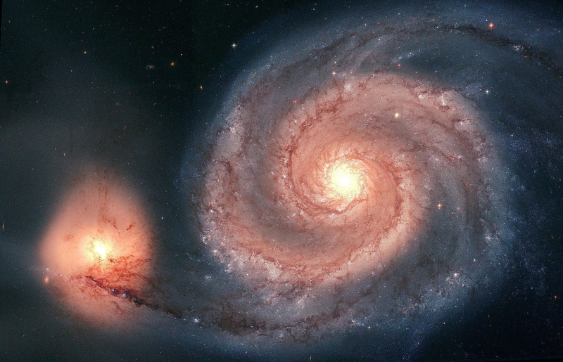 space exploration, black, 1080P, Whirlpool Galaxy, digital art, outdoors, beauty in nature, illuminated, circle, space art, astronomy, constellation, space