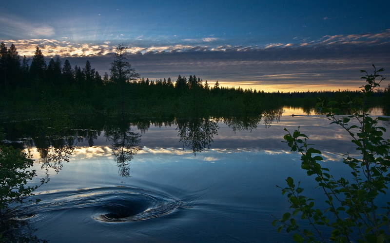 sky, landscape, nature, whirlpool, 2K