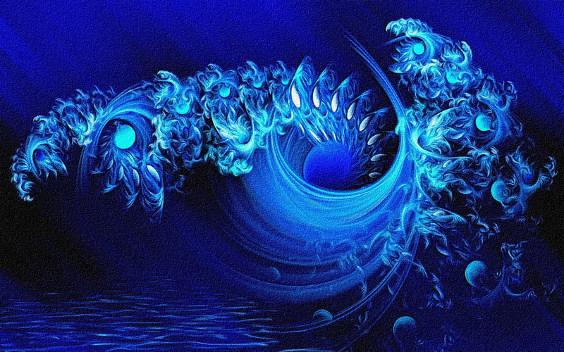 picture, whirlpool, shades of blue, squirt, acrylic paint, water, screensaver on your desktop, wave, fantasy, canvas, blue background, 1080P, figure, abstraction