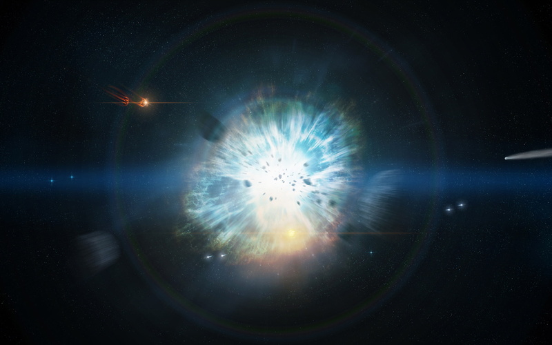 sci fi, 2K, explosion, supernova, space, stars