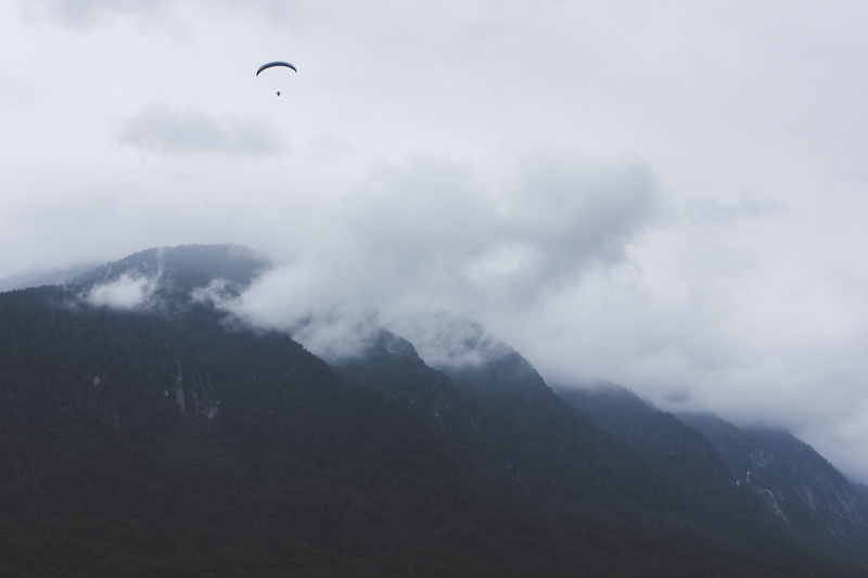adventure, nature, sky, day, mountain, extreme sports, 5K, tranquil scene, landscape, lake bohinj, mountain peak, unrecognizable person, beauty in nature