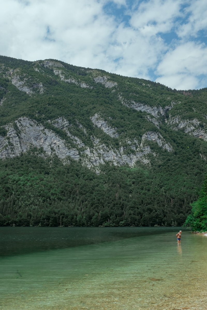 adventure, tranquility, water, mountain, tree, leisure activity, wilderness, nature, scenics - nature, slovenia, bohinjsko jezero, land, lake bohinj, trees