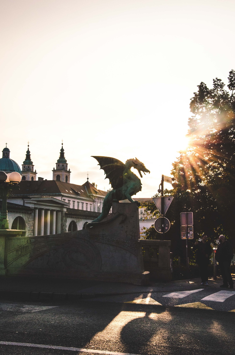 slovenia, no people, sun, history, animal themes, vertebrate, nature, holiday, building exterior, architecture, animal representation, art and craft, ljubljana