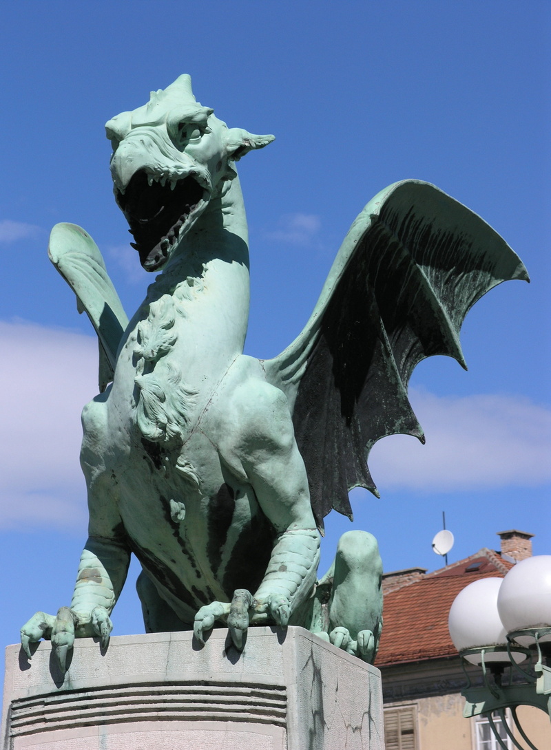statue, creativity, bronze, ljubljana, day, sculpture, 2K, europe, slovenia, craft, sky, capital, green, blue, travel destinations, human representation