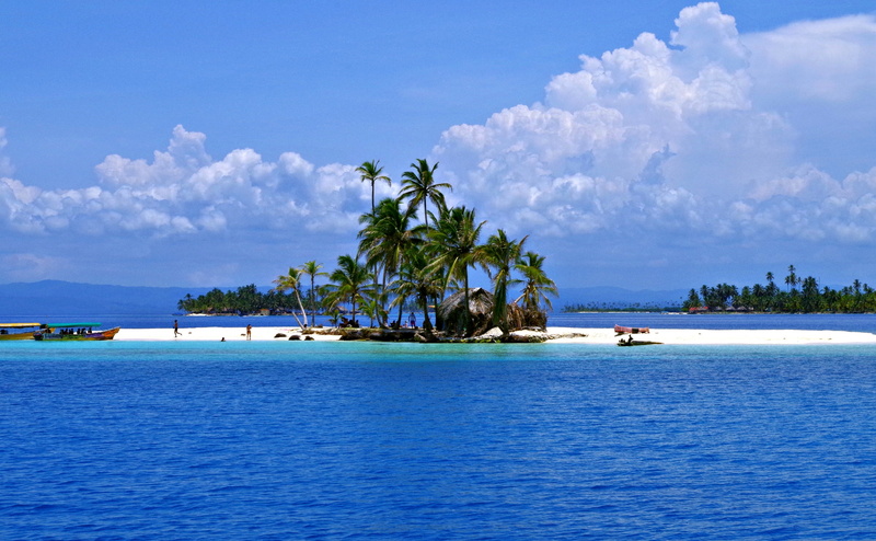 tranquil scene, travel destinations, Travel, coconut, tranquility, san, blas, water, palm tree, idyllic, coconut palm tree, scenics - nature, cloud - sky
