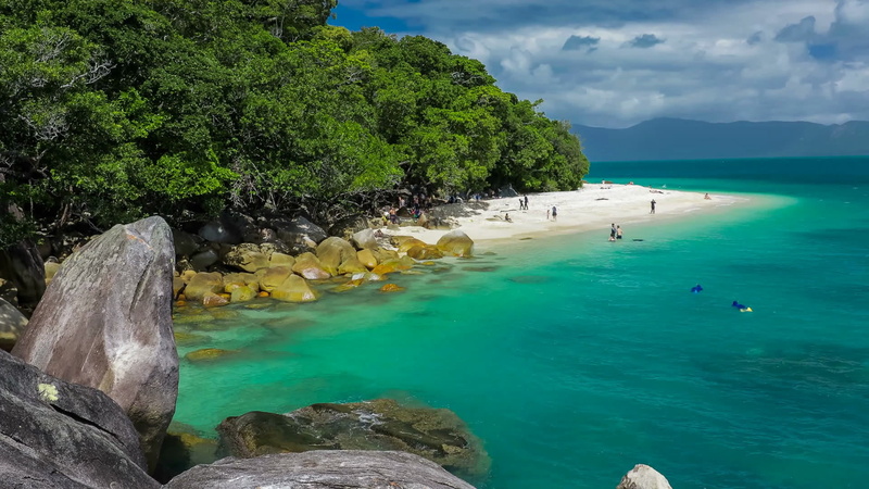 fitzroy, australia, pc, tablet, water, forest, nudey, 1080P, hd, white, turquoise, queensland, green, mobile, sandy, tropical, rocks, island