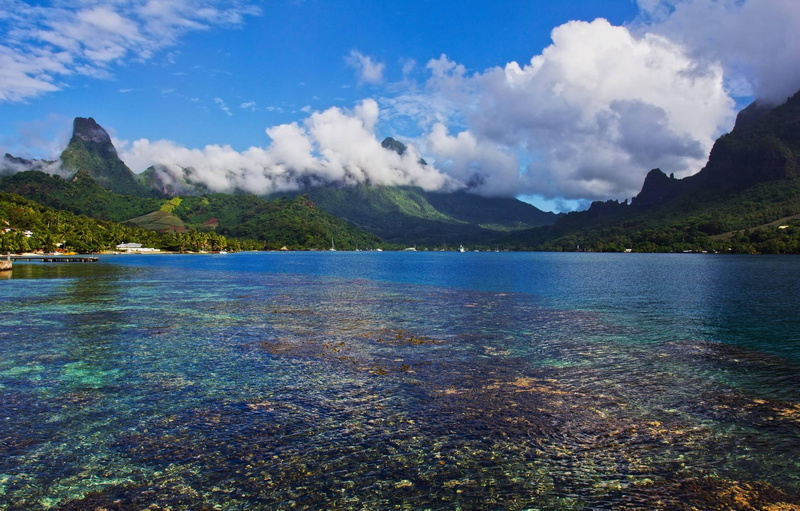 polynesia, pacific, beach, bay, s, paradise, cook, tahiti, exotic, moorea, french, volcanoes, volcanic, 2K, south, cooks-bay, island