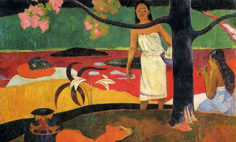 women, nature, 720P, Paul Gauguin, French Polynesia, Gauguin, painting