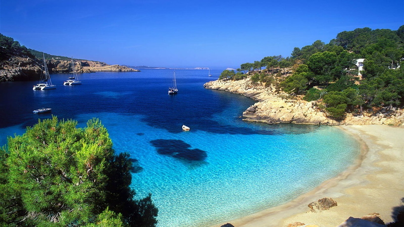 blue, coastline, yacht, tranquil scene, sea, scenics - nature, photo, travel destinations, nautical vessel, beach, aerial, travel, 720P, beauty in nature