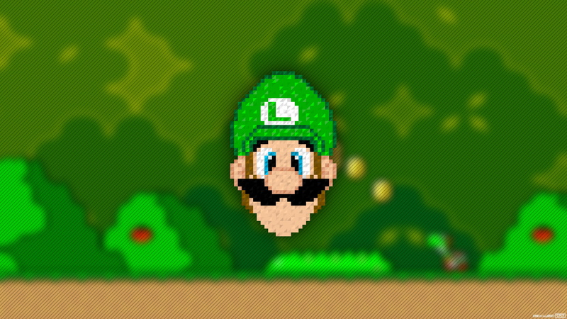 digital composite, business, computer monitor, Luigi, wireless technology, computer, pixels, computer crime, internet, Trixel, pixel art, computer equipment