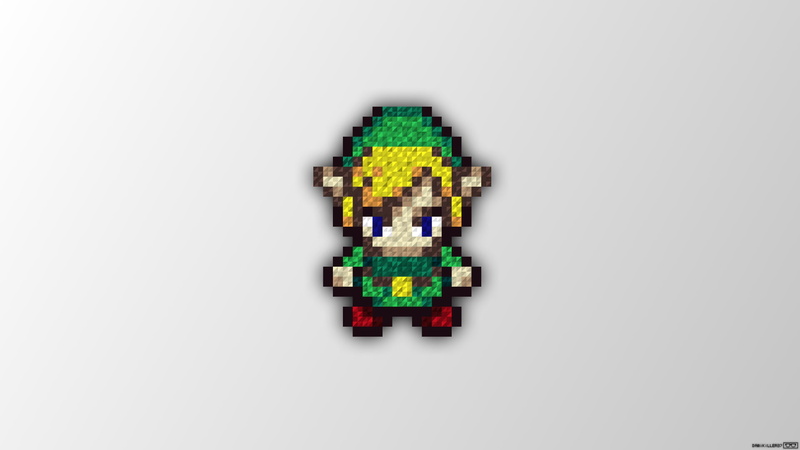 close-up, communication, no people, electronics industry, green color, link the legend of zelda trixel pixel art, white background, cut out, technology