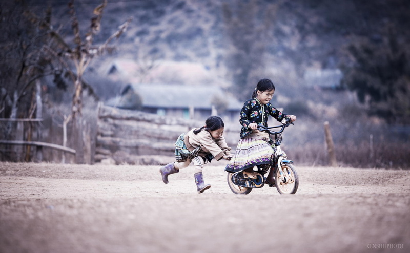 nature, bicycle, 1080P, children