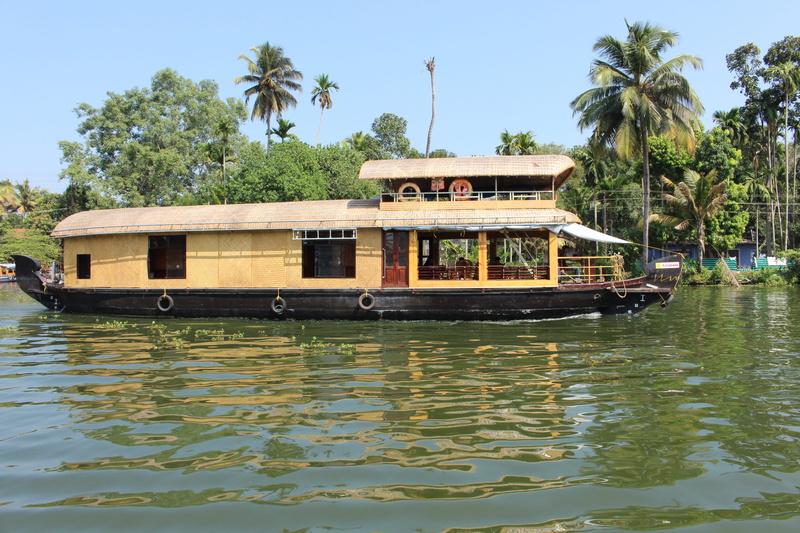tropical climate, outdoors, transportation, nature, no people, boat, sailing, clear sky, backwater, plant, boat house, tourism, sky, waterfront, kerala