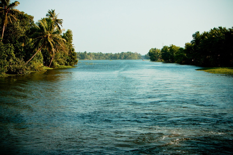 rippled, Backwaters, idyllic, sky, tranquil scene, nature, scenics, India, tranquility, outdoors, boot, sea, no people, non-urban scene, clear sky, plant